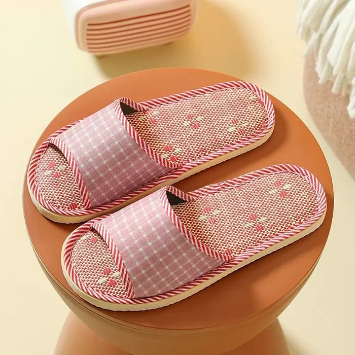 Chaussons d'intérieur en lin pour l'automne et l'hiver