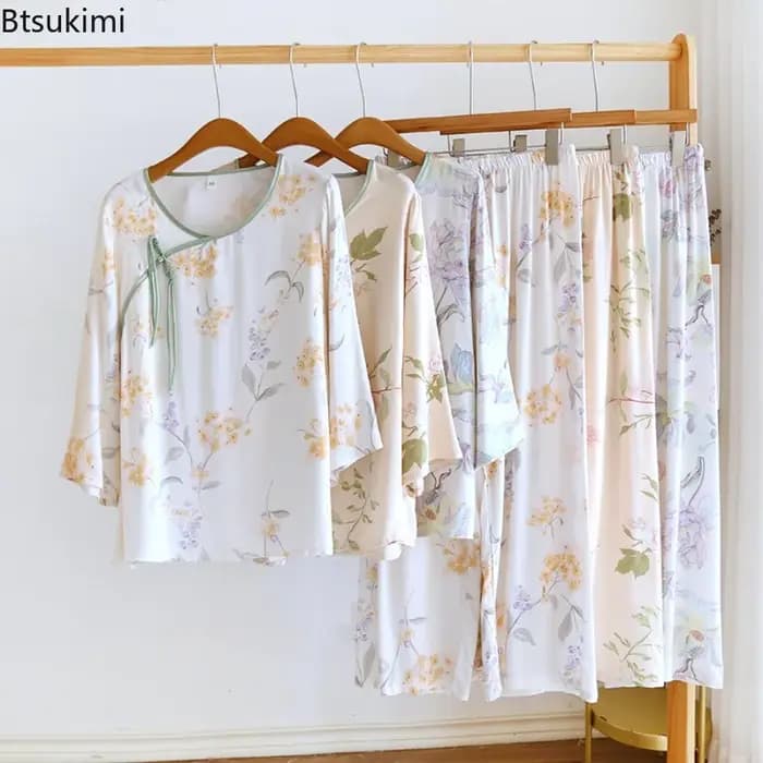 Pyjama en fibre de bambou pour femme