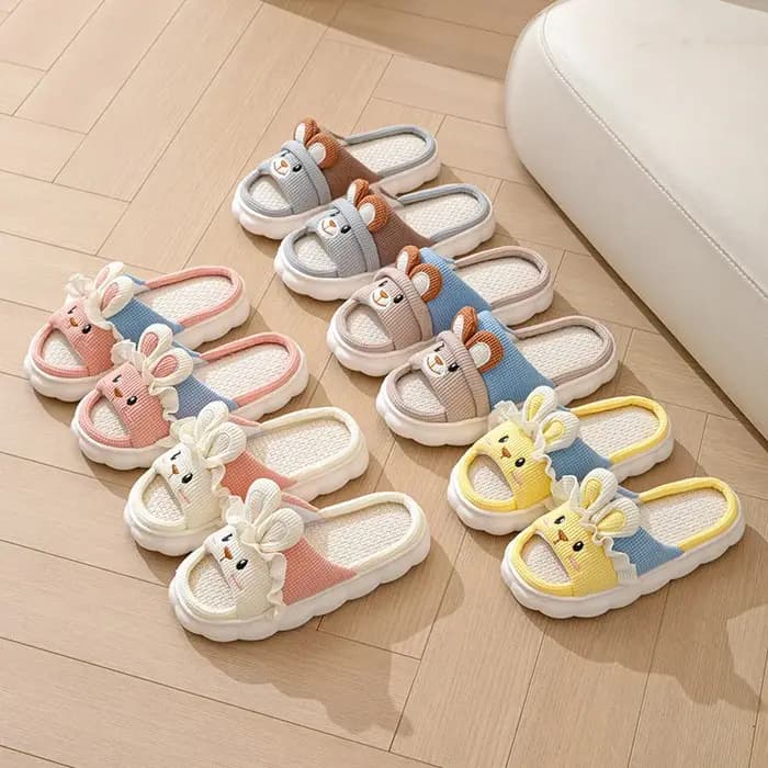 Pantoufles en lin pour femmes