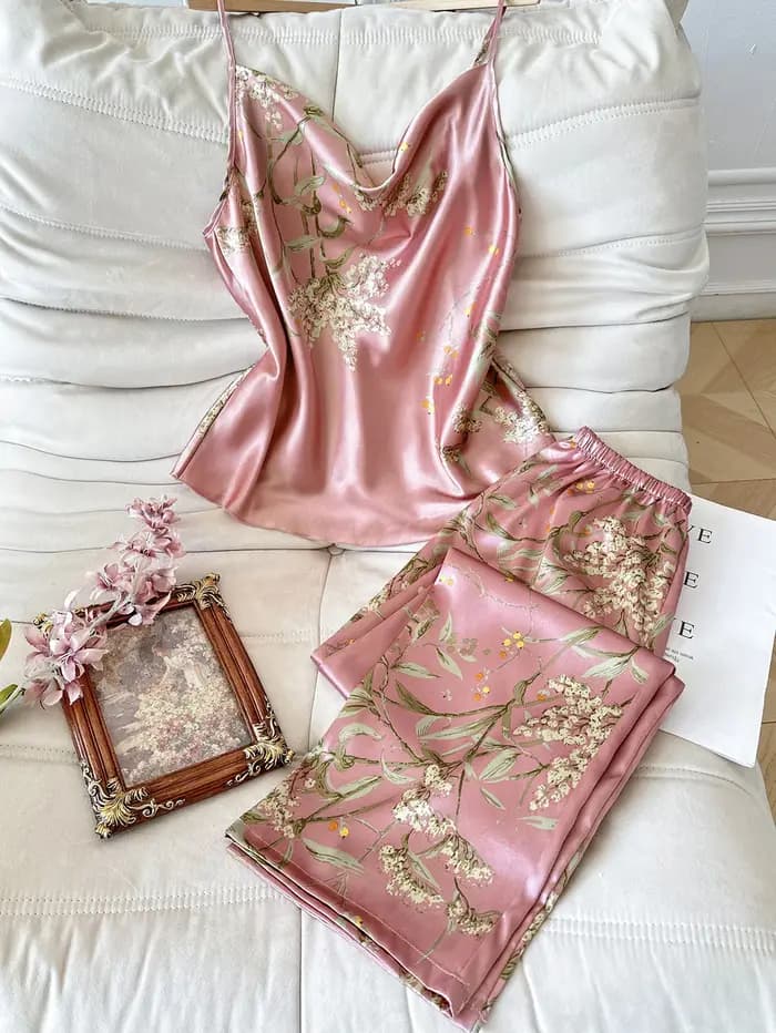Ensemble de pyjama pour femmes à imprimé cerise tendance