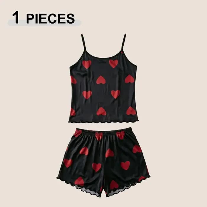 Ensemble pyjama d'été décontracté 2 pièces pour femme