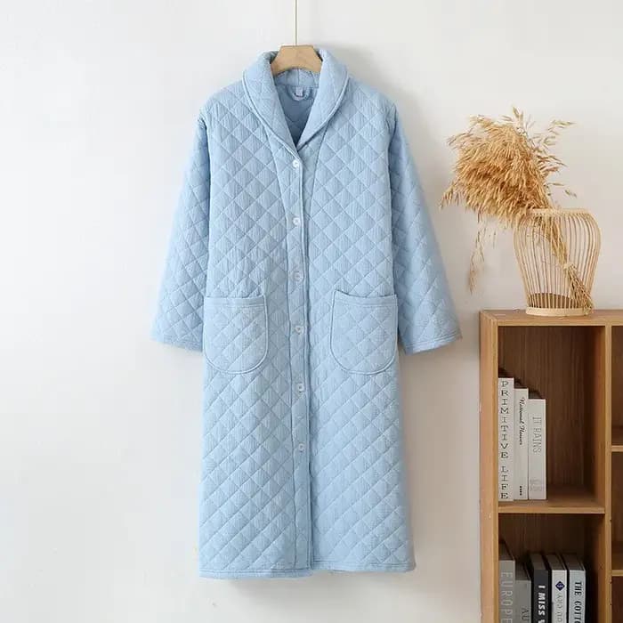 Automne hiver femmes chaud coton avec remplissage Robe dames peignoir femme à manches longues