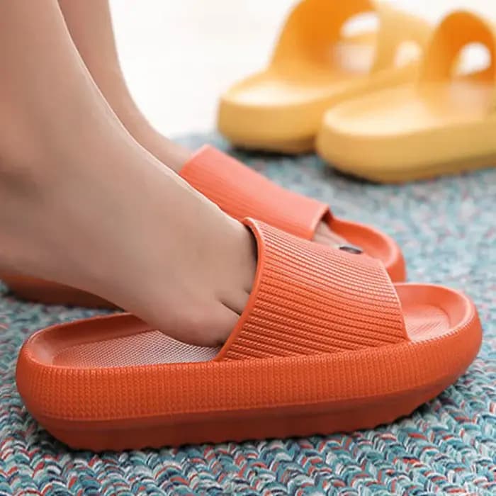 EVA semelle épaisse 4cm pantoufles de salle de bain confort semblable à la nuage usage domestique Couple hauteur augmentant intérieur couleur unie sandales d'été