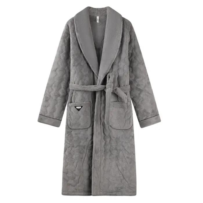 Peignoir en coton à 3 couches de haute qualité pour homme, robe de chambre pour homme, pyjama Hombre