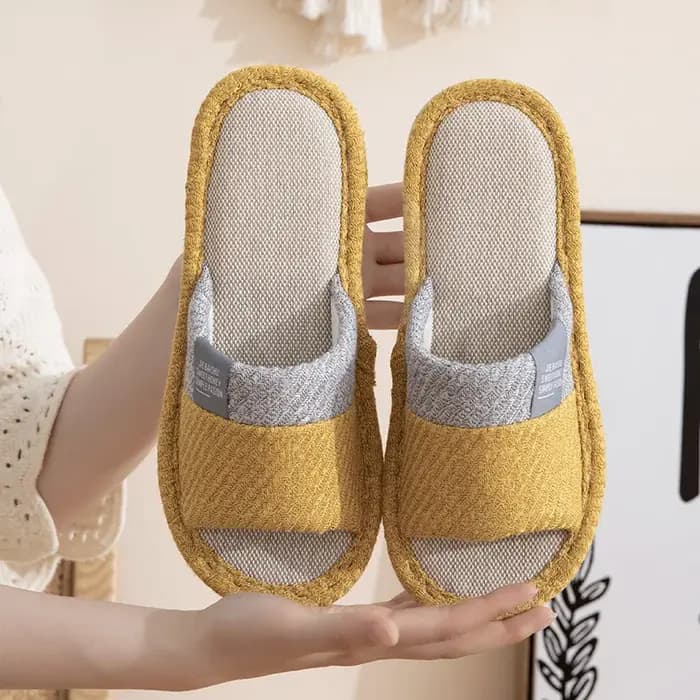GUQIWT Pantoufles en lin pour le printemps et l'été