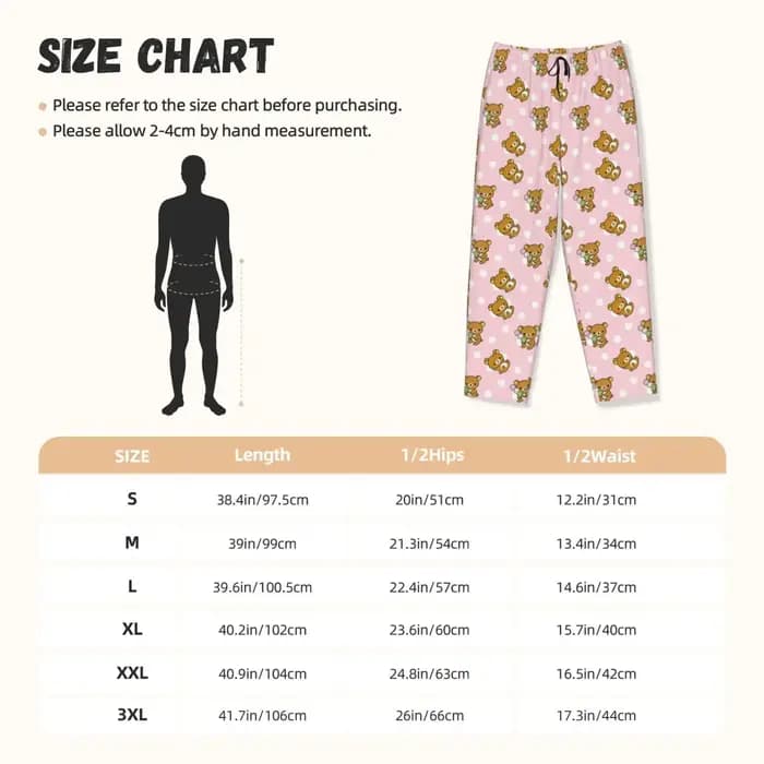Pantalon de pyjama rose Rilakkumas pour femmes