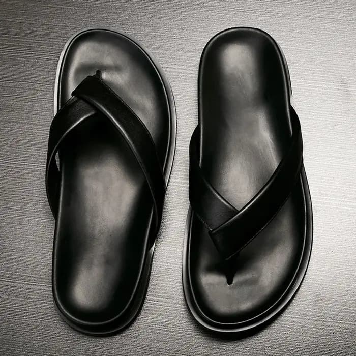 Pantoufles antidérapantes plates de styliste pour hommes