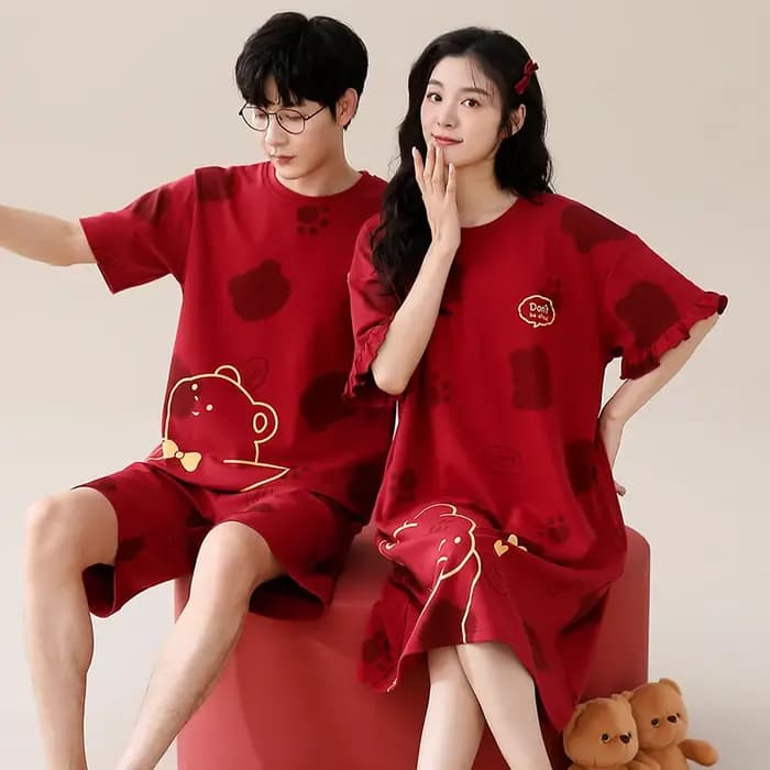 Ensemble de pyjama à manches courtes pour hommes et femmes