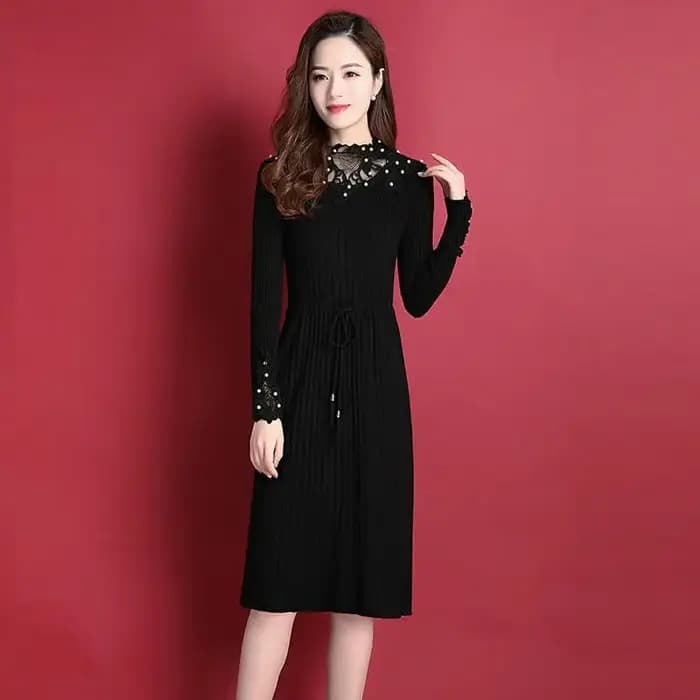 Robe longue en tricot de haute qualité pour femme