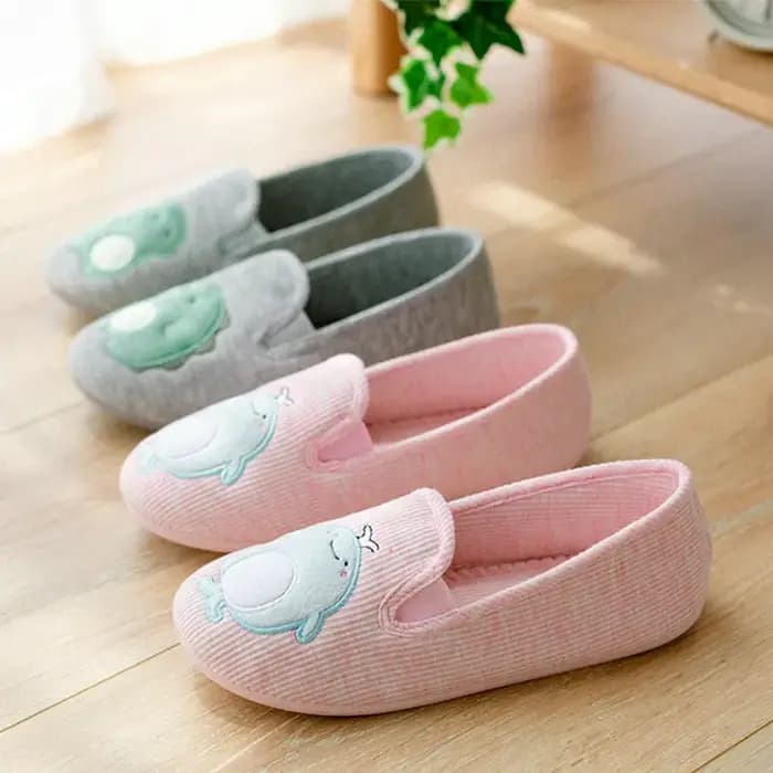 Pantoufles de dinosaures mignonnes pour la maison, en coton, antidérapantes, chaudes, pour filles et femmes, nouvelle collection printemps et automne