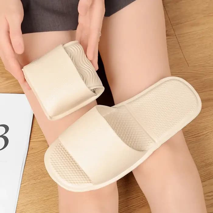 Pantoufles de voyage pliables antidérapantes pour hommes et femmes