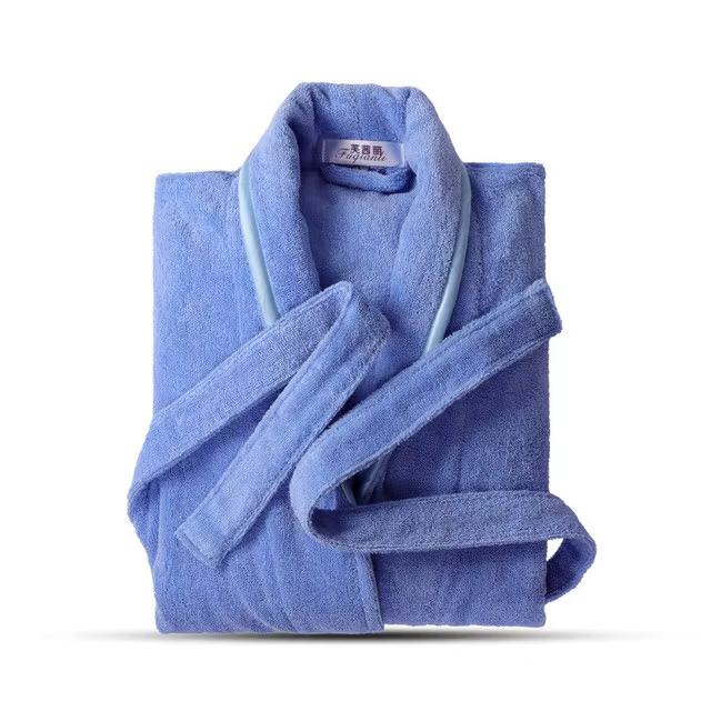 Peignoir en éponge douce pour hommes et femmes, peignoir en coton pour amoureux, vêtements de nuit d
