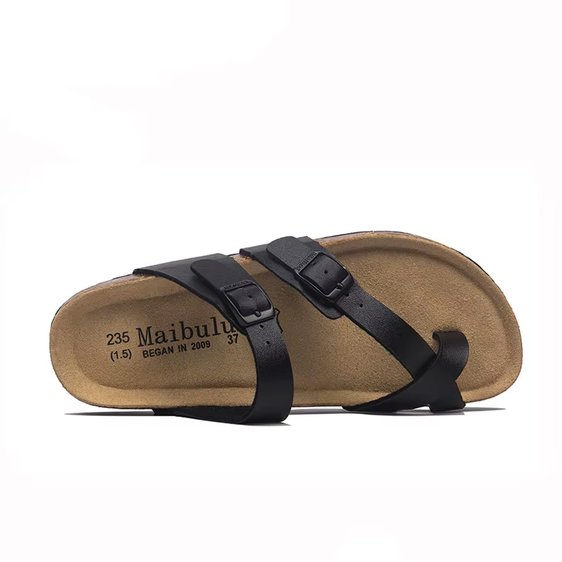 Nouvelles sandales en liège à boucle extérieure pour femme, multicolores, décontractées, pour la pla