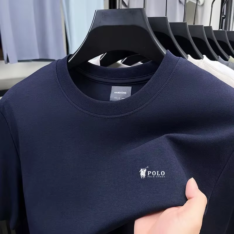 T-shirt de marque luxueux imprimé - Vêtement décontracté en pur coton à col rond pour hommes et femm