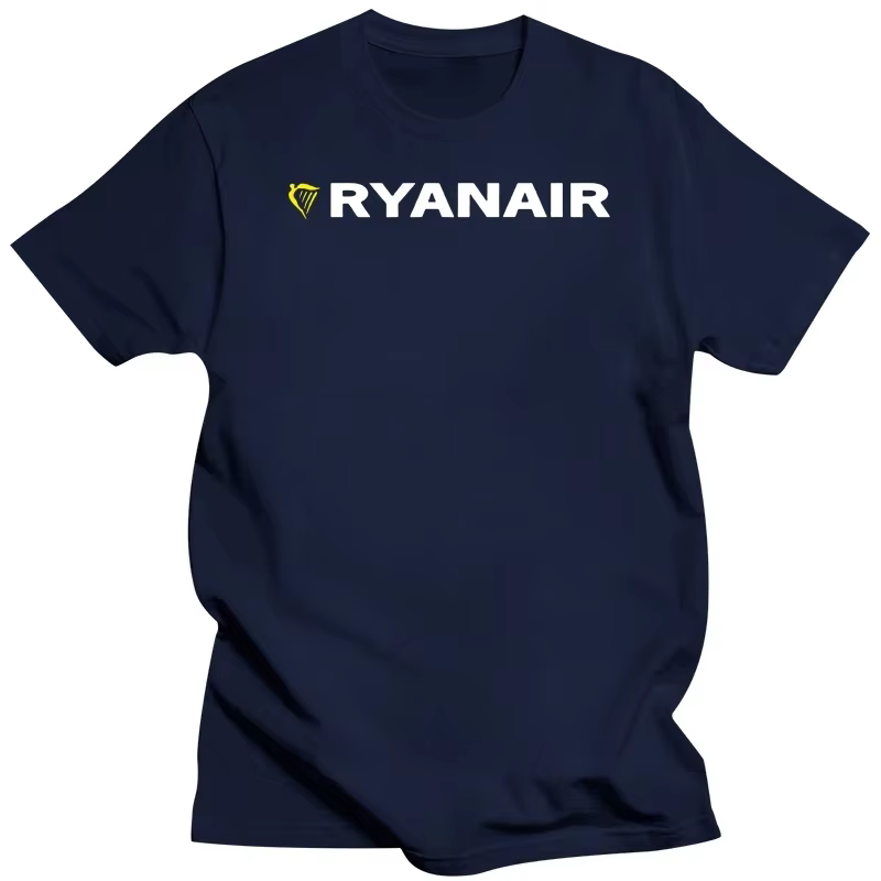 T-shirt avec logo Ryanair, T-shirt Ryanair Airline, T-shirt d'aviation, T-shirt épais tendance à col