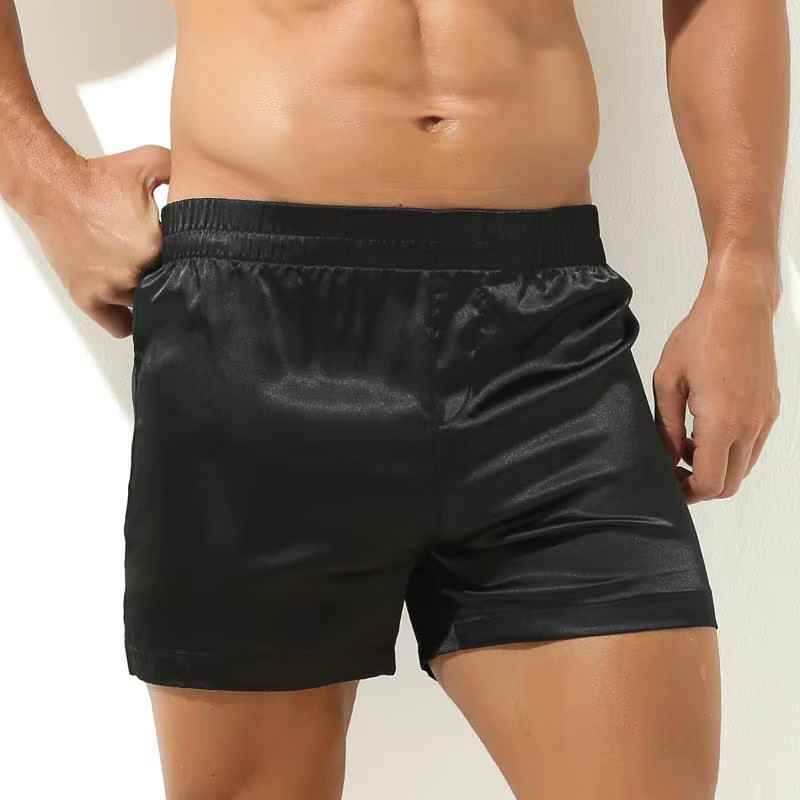 Shorts de pyjama pour hommes, sous-vêtements doux et soyeux, boxers pour hommes, bas de pyjama, vête