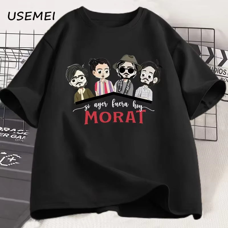 Morat Si Ayer Fuera Hoy Tour américain Morat groupe Fan T-shirt Hip Hop Concert T-shirt femmes décon
