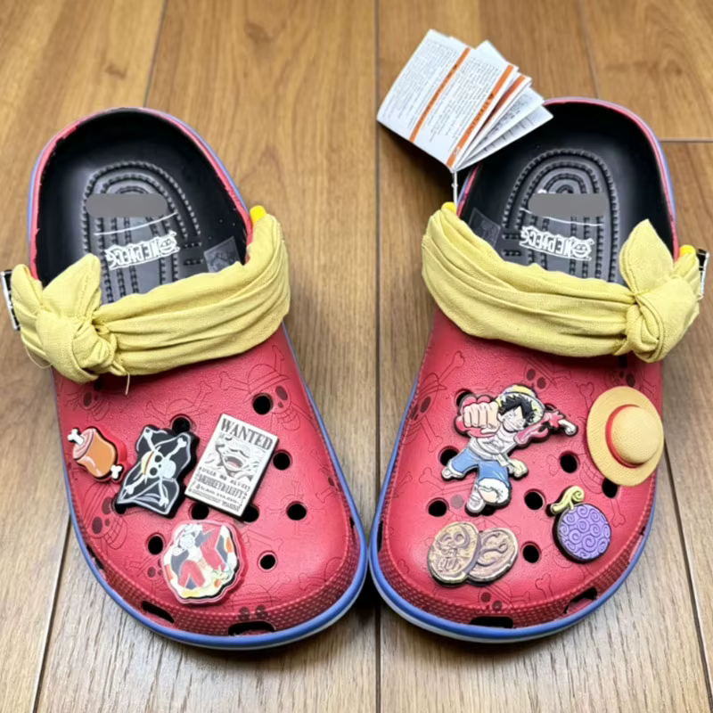 Nouvelles pantoufles One Piece Luffy - Confortables, respirantes, légères, sandales de plage pour l'