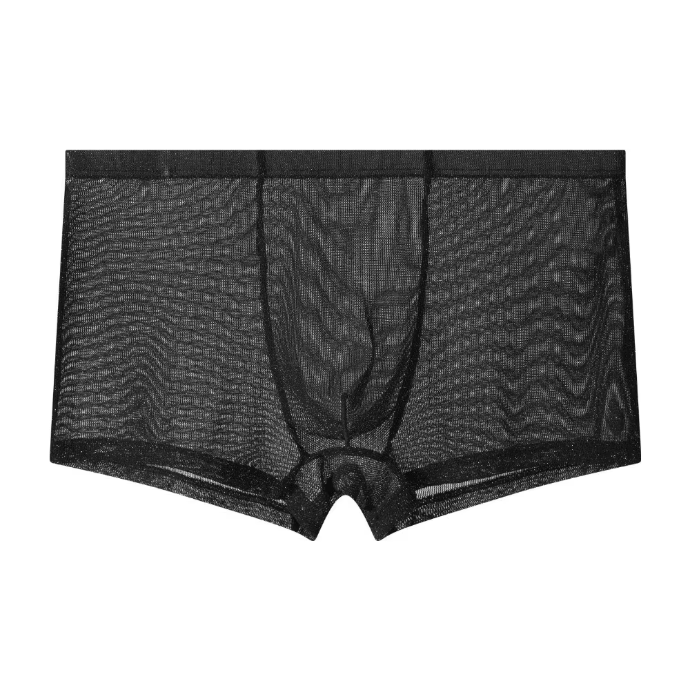 Sous-vêtements de mode pour hommes, caleçons boxer, shorts en maille fine transparente, boxers d'été