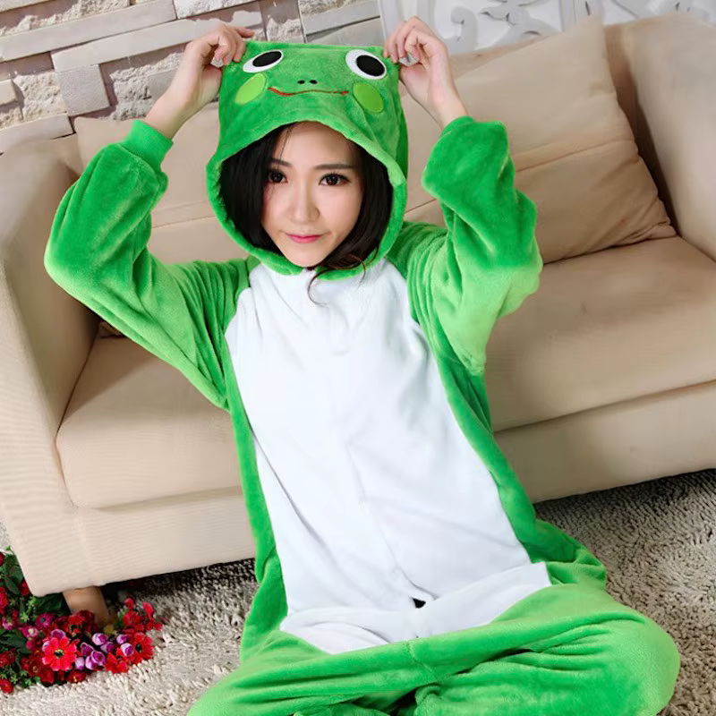Grenouille unisexe adultes flanelle animal Pyjamas cosplay Pijama Onesies Pyjamas femmes ensembles R