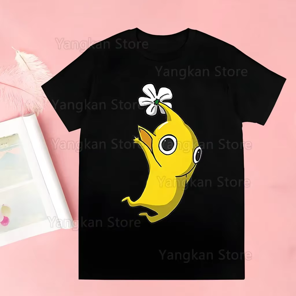 Pikmin T-shirt pour femmes, chemises graphiques Kawaii, décontractées, à manches courtes, col rond, 