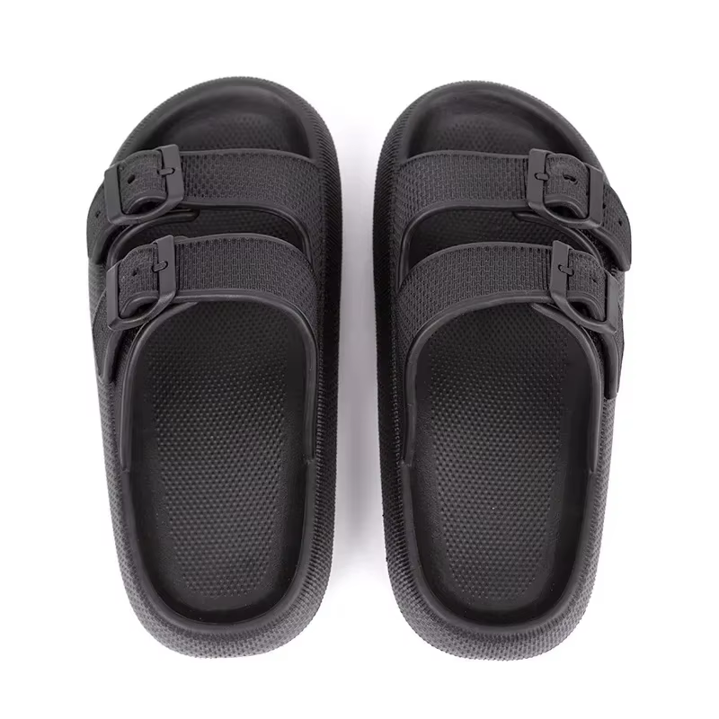 Nouvelles pantoufles pour femmes fond épais anti-dérapant maison sandales d'extérieur confortable EV