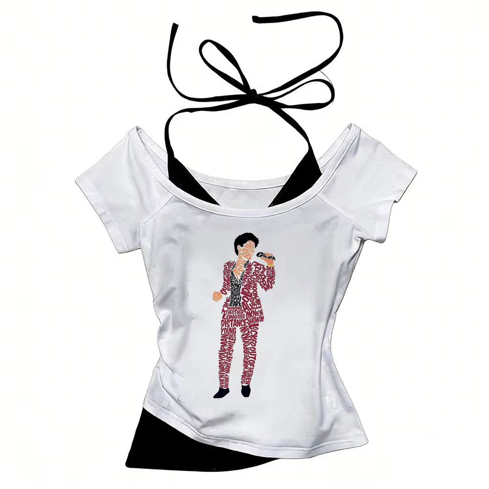 T-shirt Bruno Mars pour adolescents, streetwear graphique tendance, t-shirt rétro, vêtements coréens