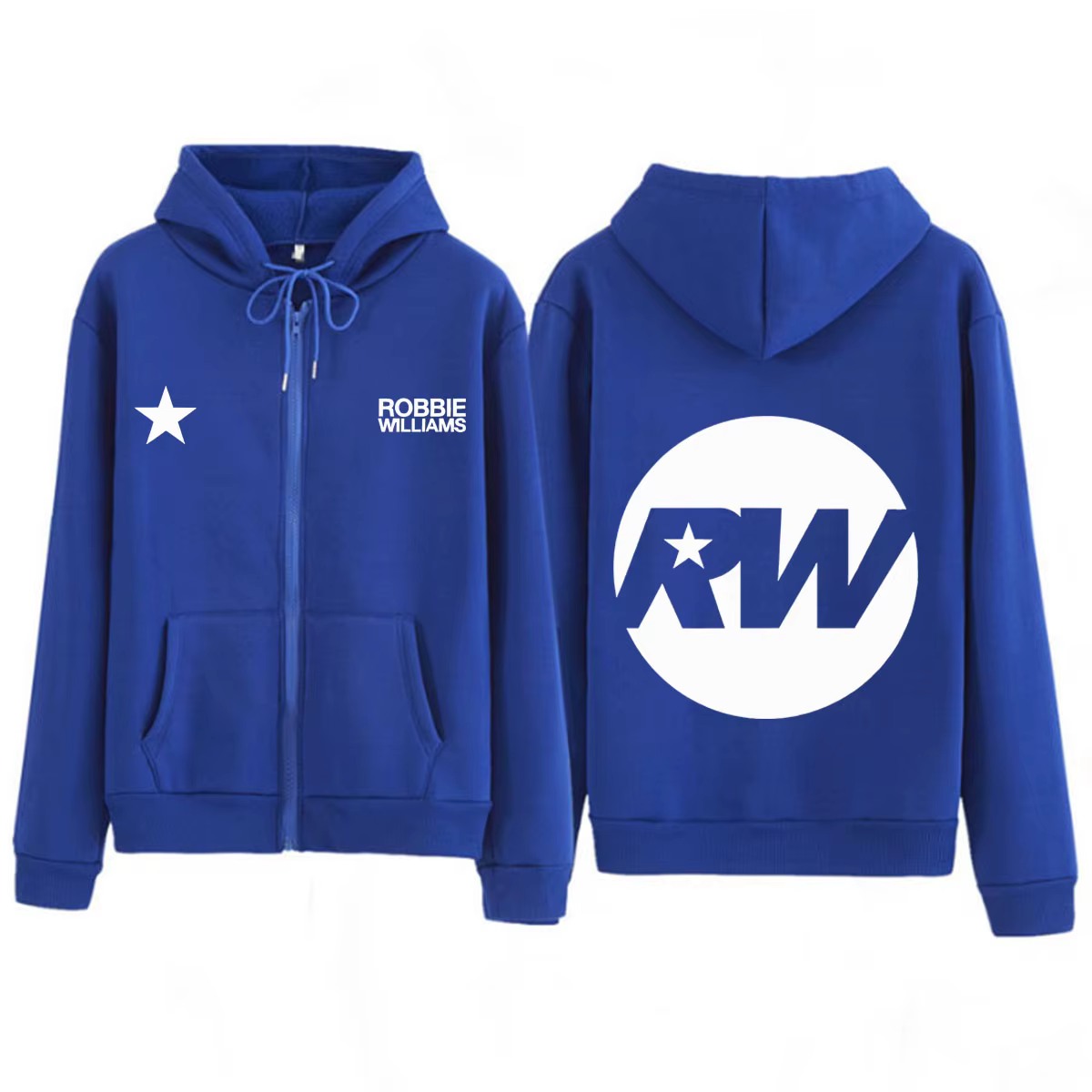 Robbie Williams BRITPOP Album 2026 Tour Print Zipper Hoodie Hommes Femmes Mode Sweatshirts Hiver Déc