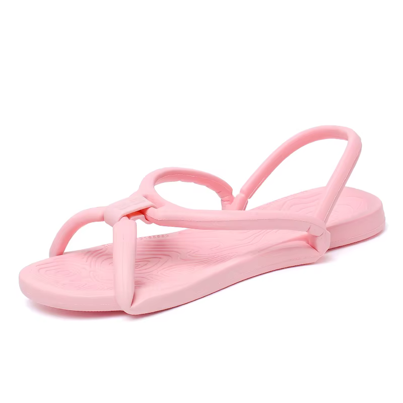 Chaussons de voyage pliables et portables pour hommes et femmes, style couple, tongs de plage, une p