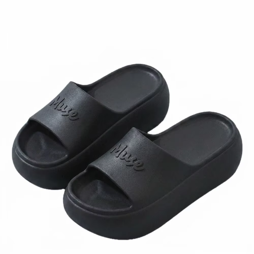 Chaussons de mode antidérapants à semelle épaisse, rehaussants et confortables, pour la salle de bai
