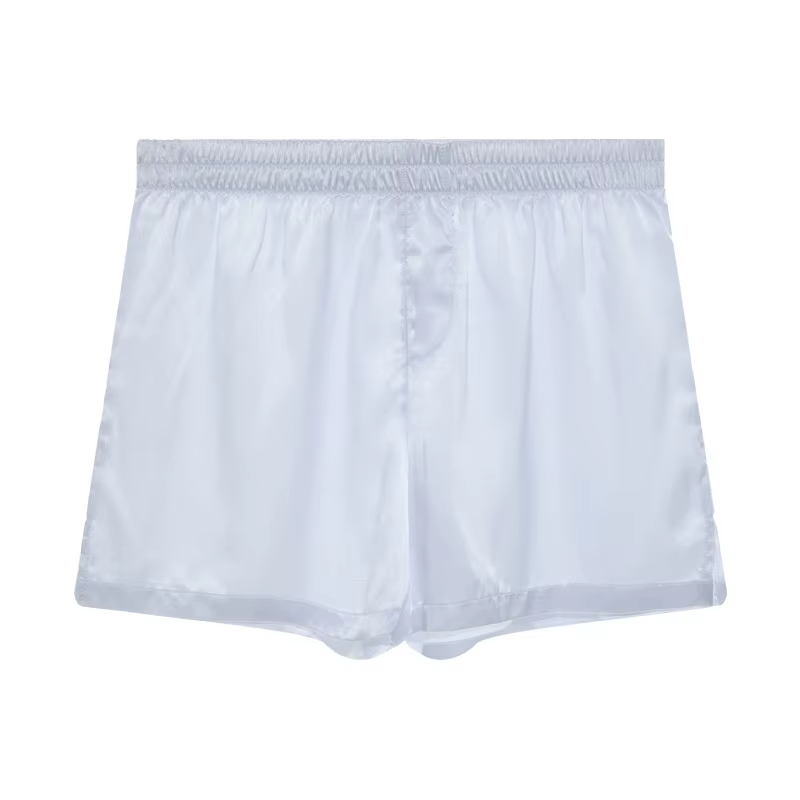 Peignoir à Capuche en Satin pour Homme, Ensemble de Short, Robe de Nuit, Pyjama de Luxe