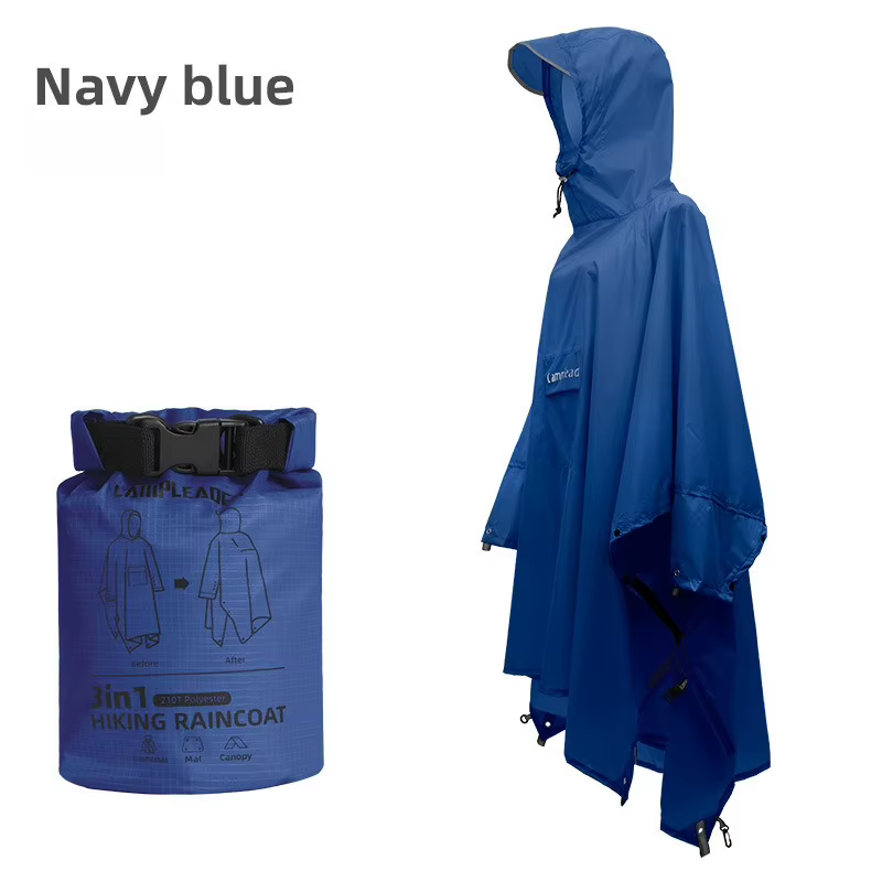 Combinaison de pluie imperméable améliorée, veste à capuche et pantalon pour randonnée robuste, Camp