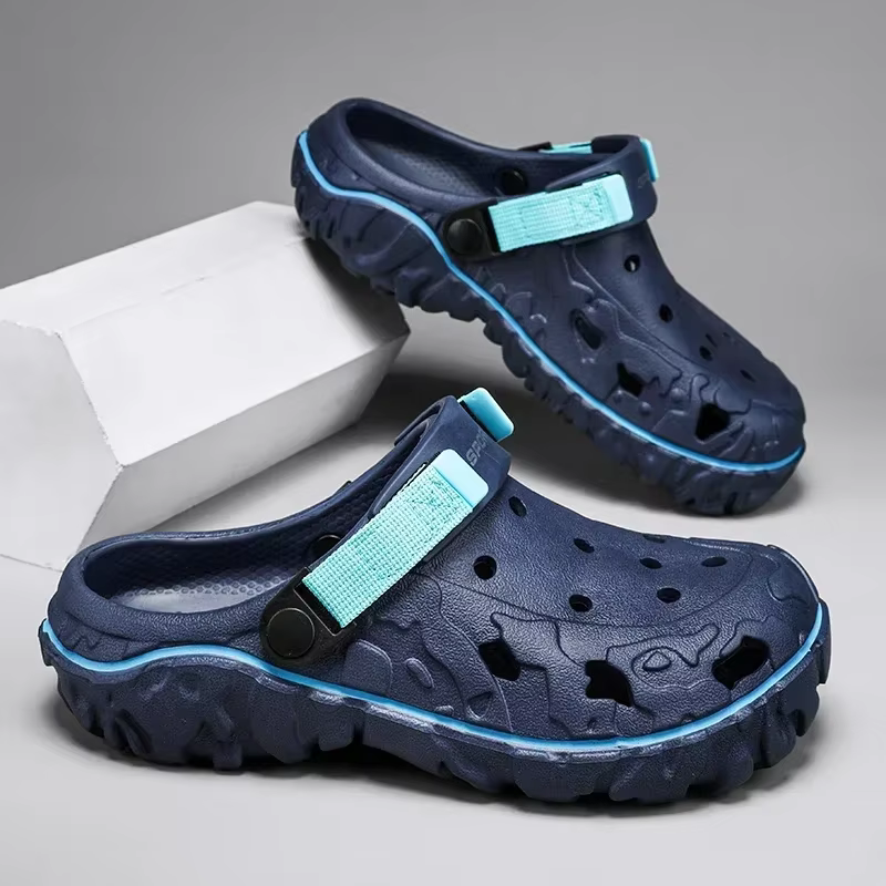 Grande taille 47 été hommes pantoufles mode extérieur jardin sabots hommes trou chaussures chaussure