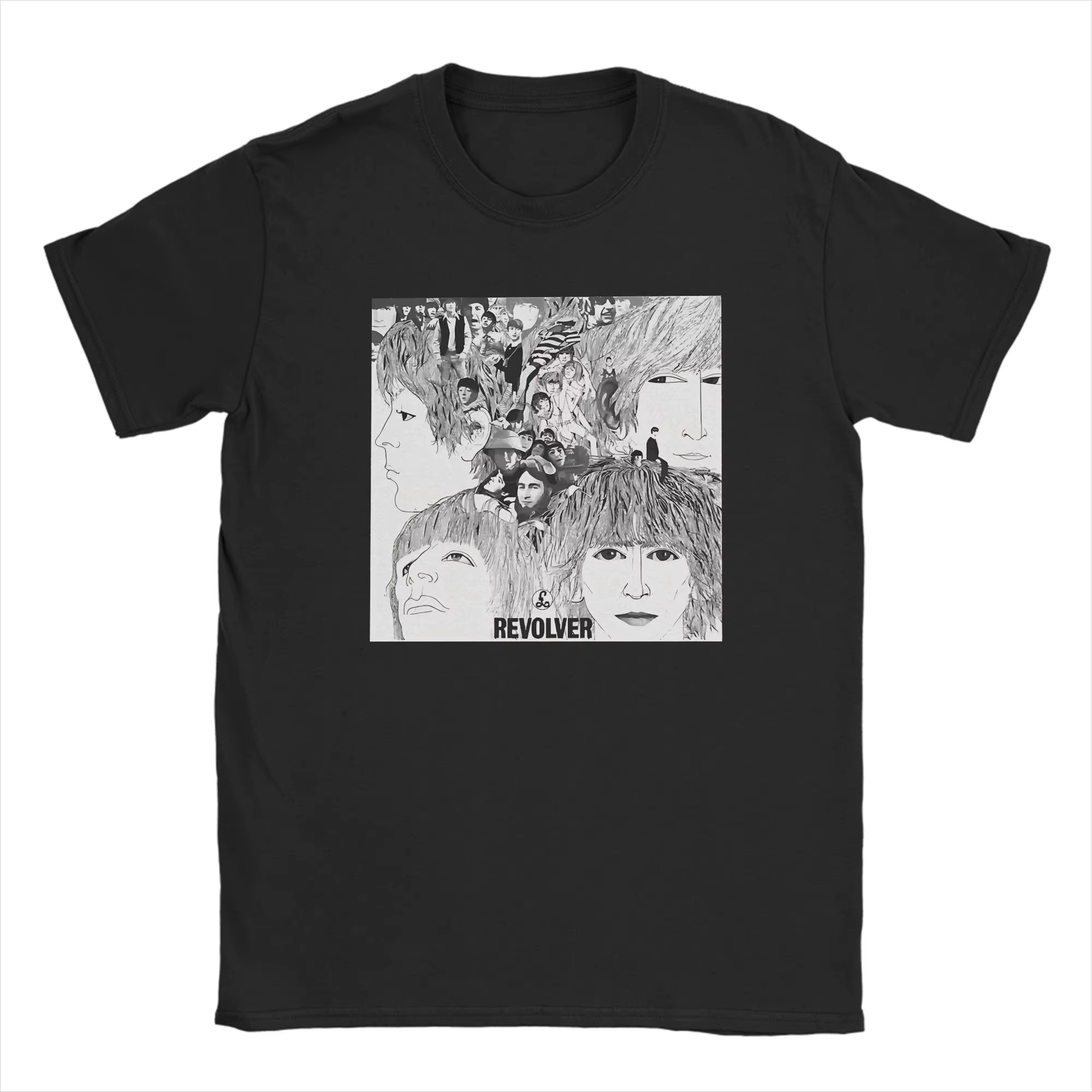 T-shirt The Beatles Revolver Album, T-shirts tendance d'été pour hommes, en coton, col rond, grande 