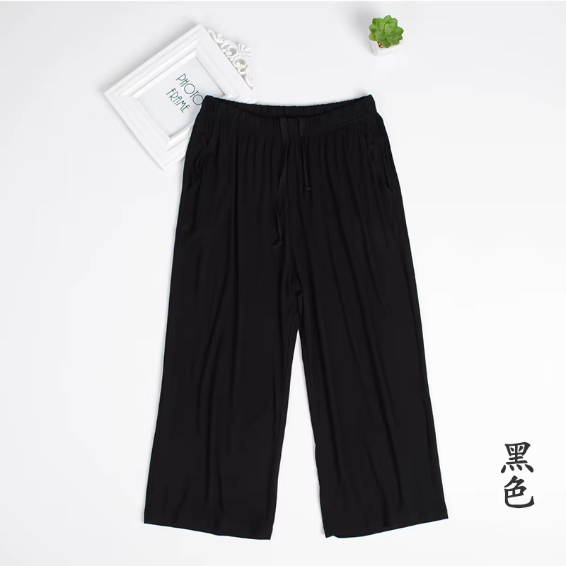 Pyjama trois-quarts pour femmes, grande taille 3XL 4XL, pantalon de nuit, doux, Modal, ample, taille