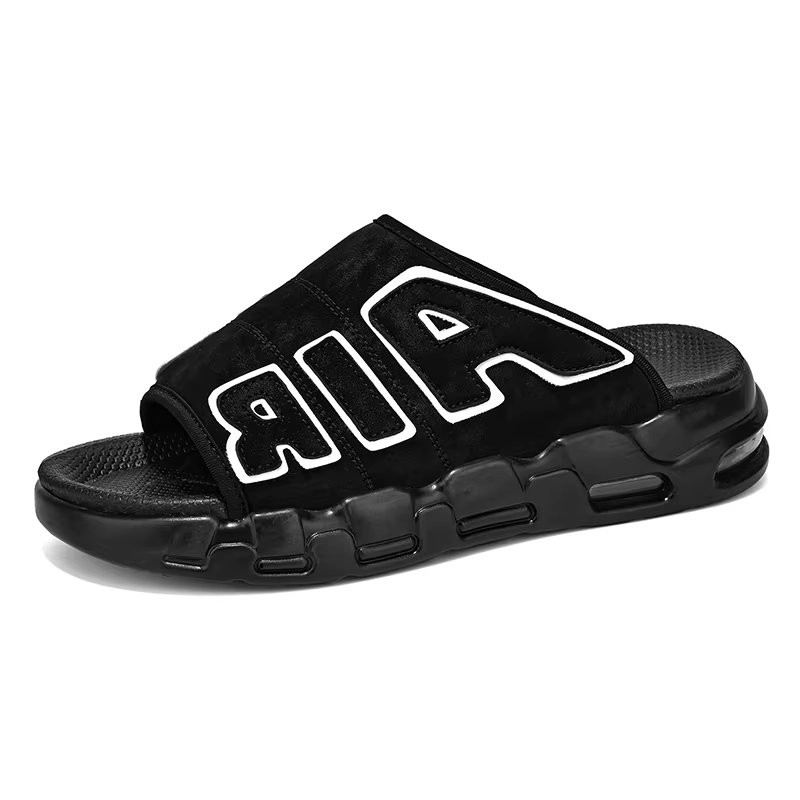 Chaussons pour hommes coussin d'air conception sandales été nouveau PVC doux antidérapant hommes pan