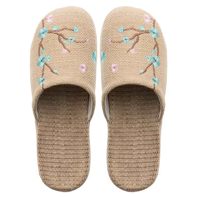 Chaussons d'intérieur en lin de style chinois pour femmes et hommes, collection Printemps-Été 2025, 