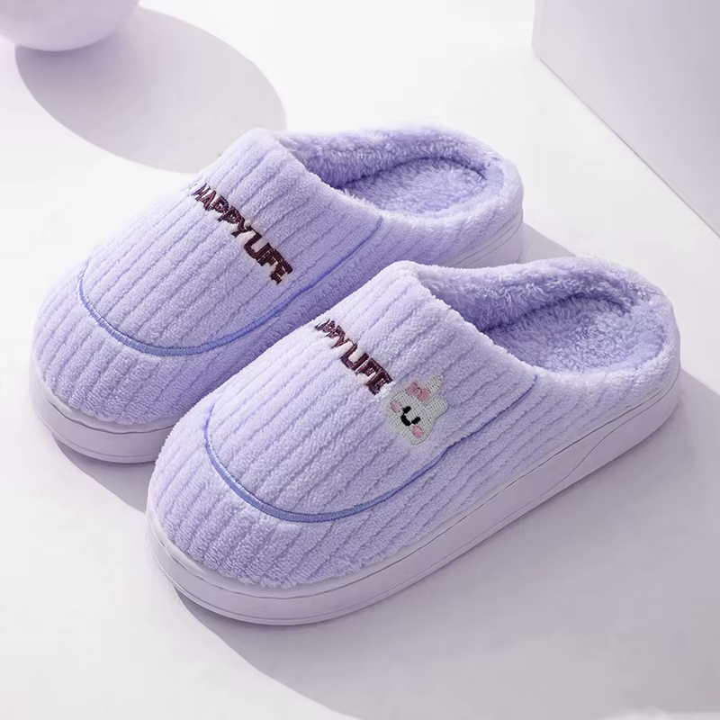 Pantoufles en coton pour femmes, nouveau style d'hiver, salon intérieur, maison chaude, pantoufles e