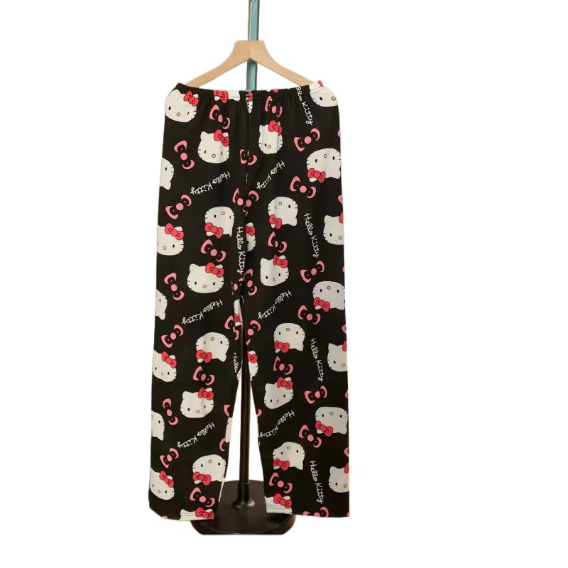 Nouveau pantalon de pyjama Y2K Hello Kitty Spider-Man, pantalon décontracté doux, pantalon de dessin
