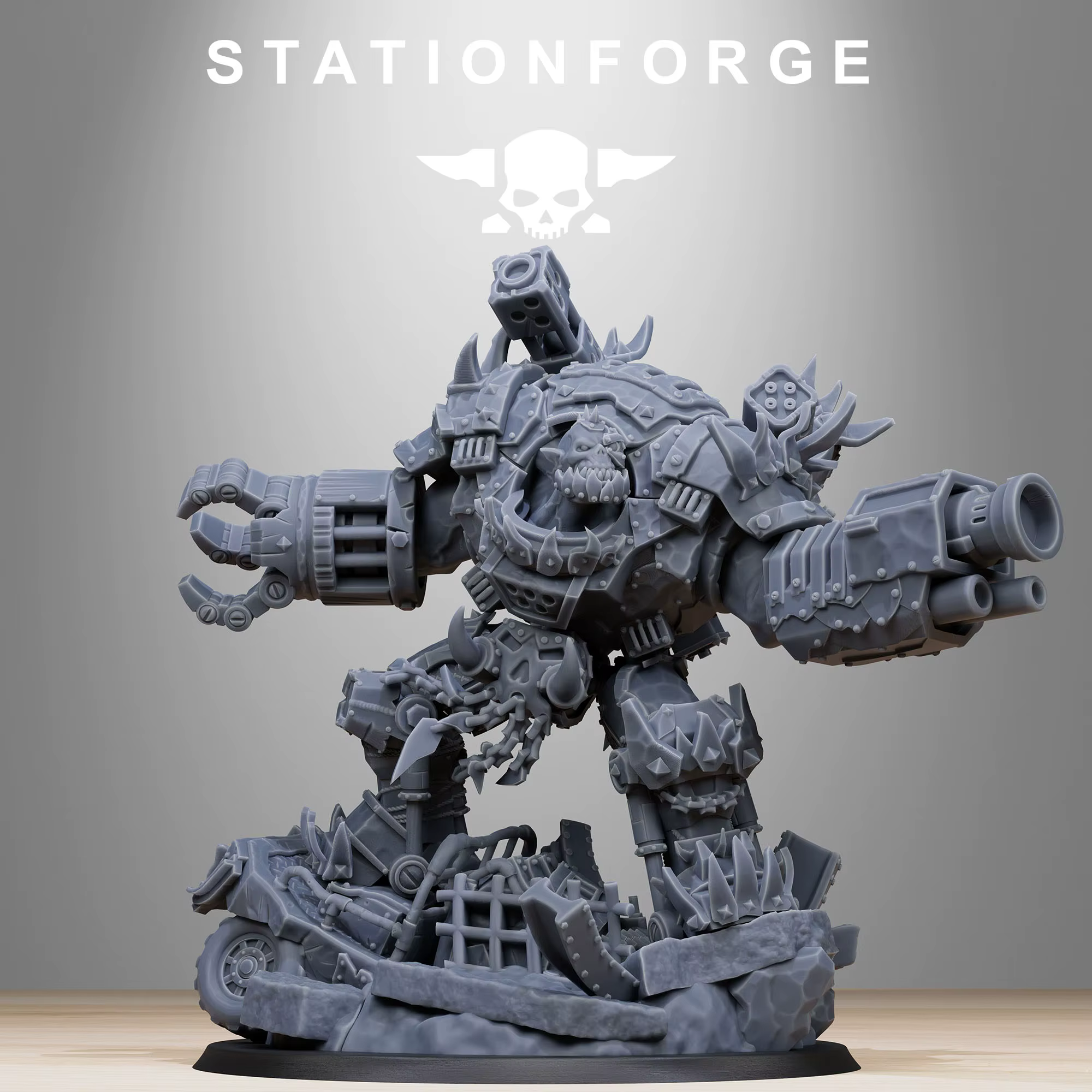 Orkaz War Boss - Miniature en résine résistante à haute détails - Accessoires de jeu de table - Modè