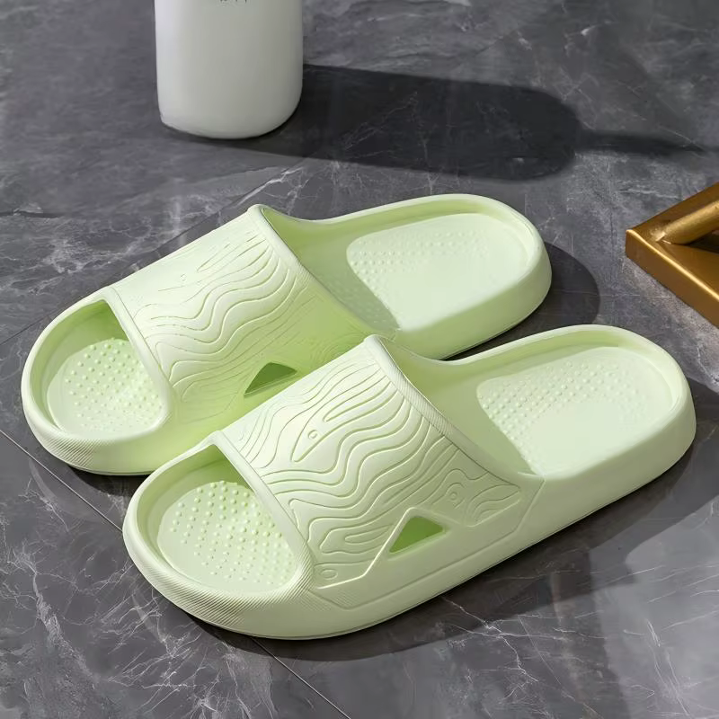 Pantoufles Eva pour femmes avec une sensation de merde, pantoufles de bain et de salle de bain antid