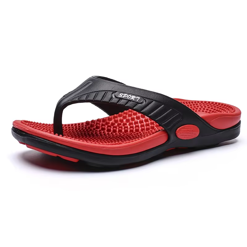 Sandales de luxe respirantes pour hommes, grandes tailles 46, tongs de massage, chaussures de plage 