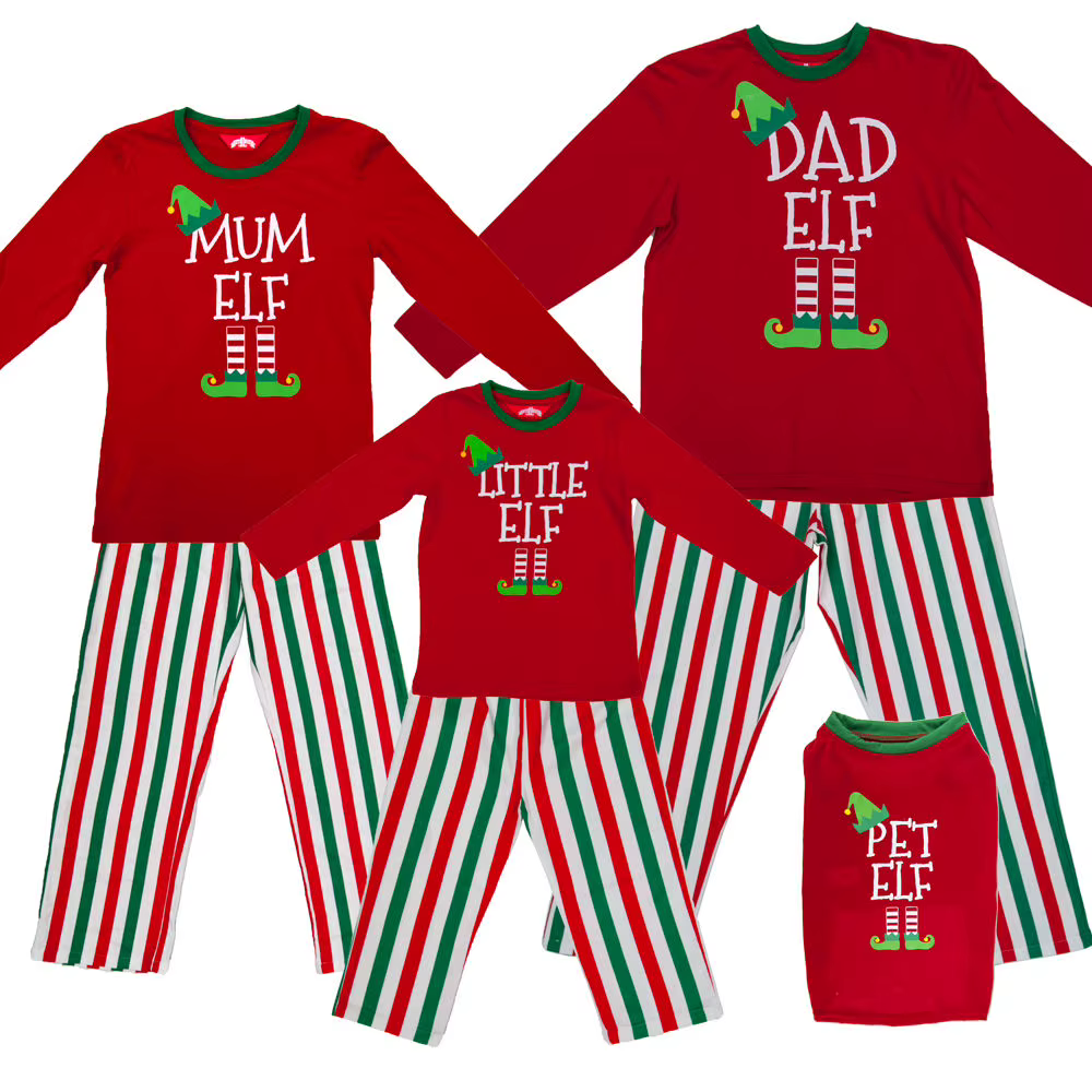 Pyjama de noël pour famille, ensemble de vêtements imprimés en coton pour enfants, maman et papa, fê