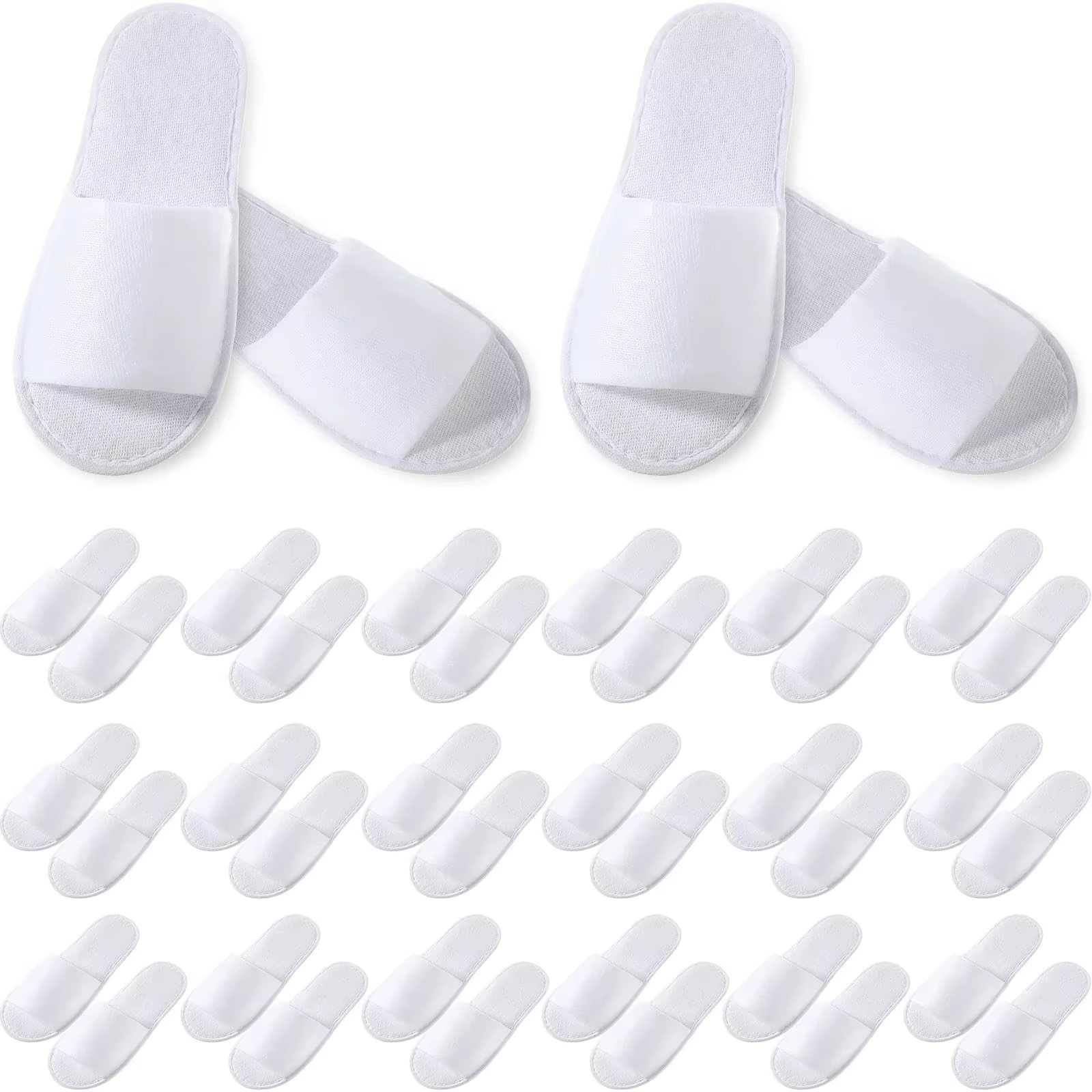 20-80 paires de chaussons jetables pour invités, hôtel, spa, salle de bain, pour hommes et femmes, m