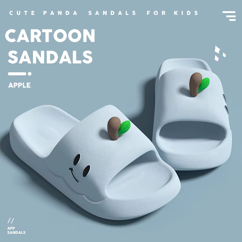 2026 Adorables pantoufles Apple Eva pour femme, pantoufles nuages à plateforme pour couple, légères,