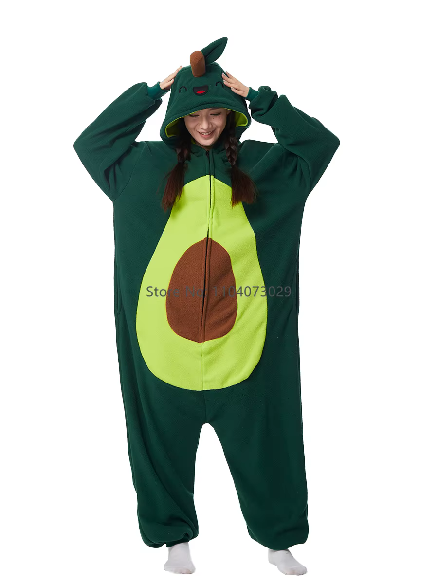 Onesieshow Fruit Kigurumi Pyjamas Halloween Onesie Adulte Enfants Dessin Animé Citrouille Avocat Pyj