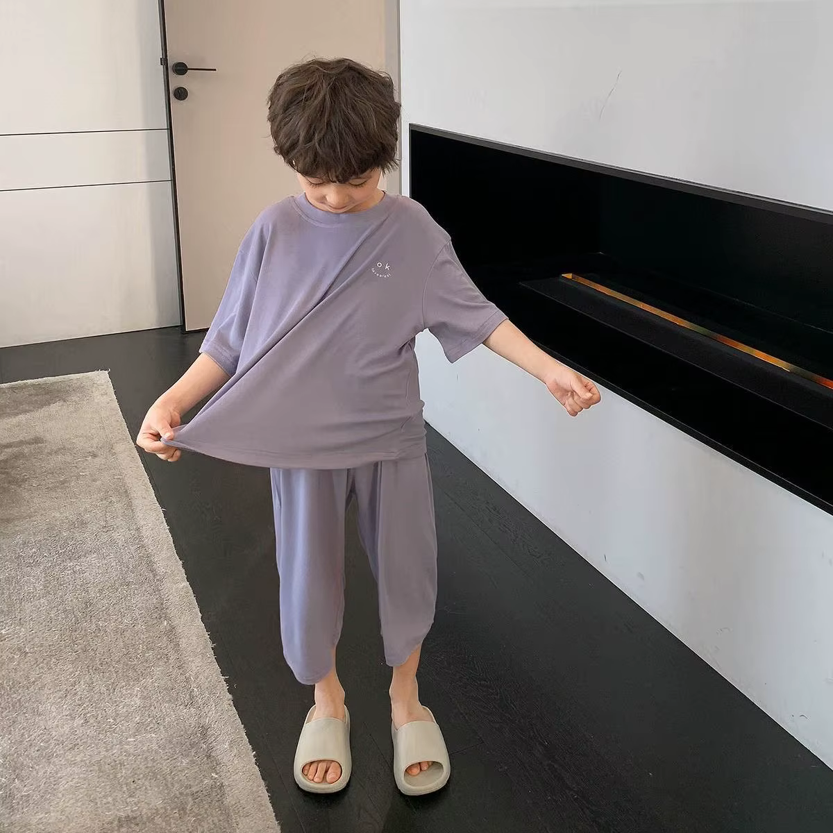 Ensemble de pyjamas d'été pour garçons, vêtements d'intérieur pour enfants, pyjamas pour enfants, vê