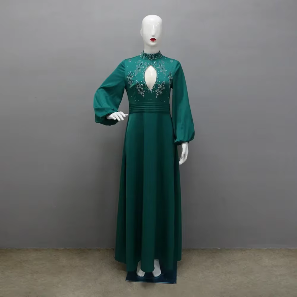Robe longue musulmane marocaine pour femmes, Jalabiya, Eid, Kaftan, diamants éducatifs, Ramadan, Dub