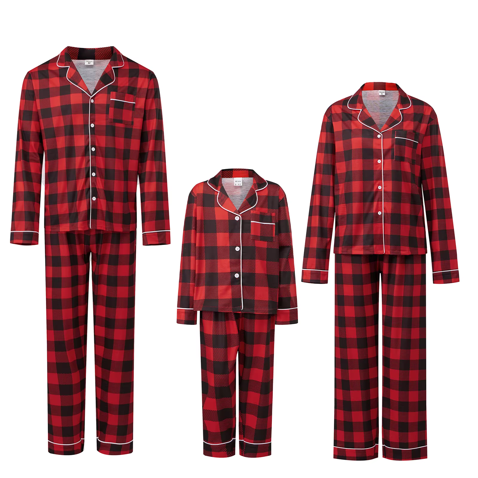 Pyjama de famille de noël, ensemble assorti, chemise à manches longues avec pantalon, vêtements de n