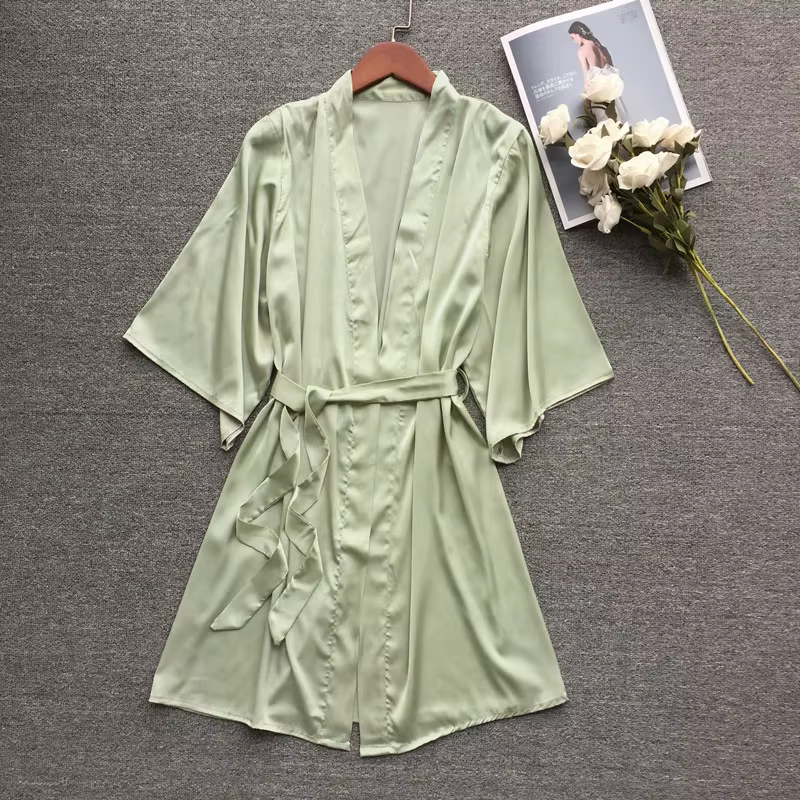 Grande Robe de Nuit en Satin pour Femme, Vêtement Élégant, Éducatif, Maille, Manga, Grand Kimono, Pe